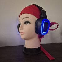 headphones with blue leds