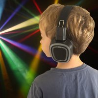 boy wearing disco headset