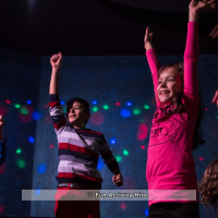 two kids dancing