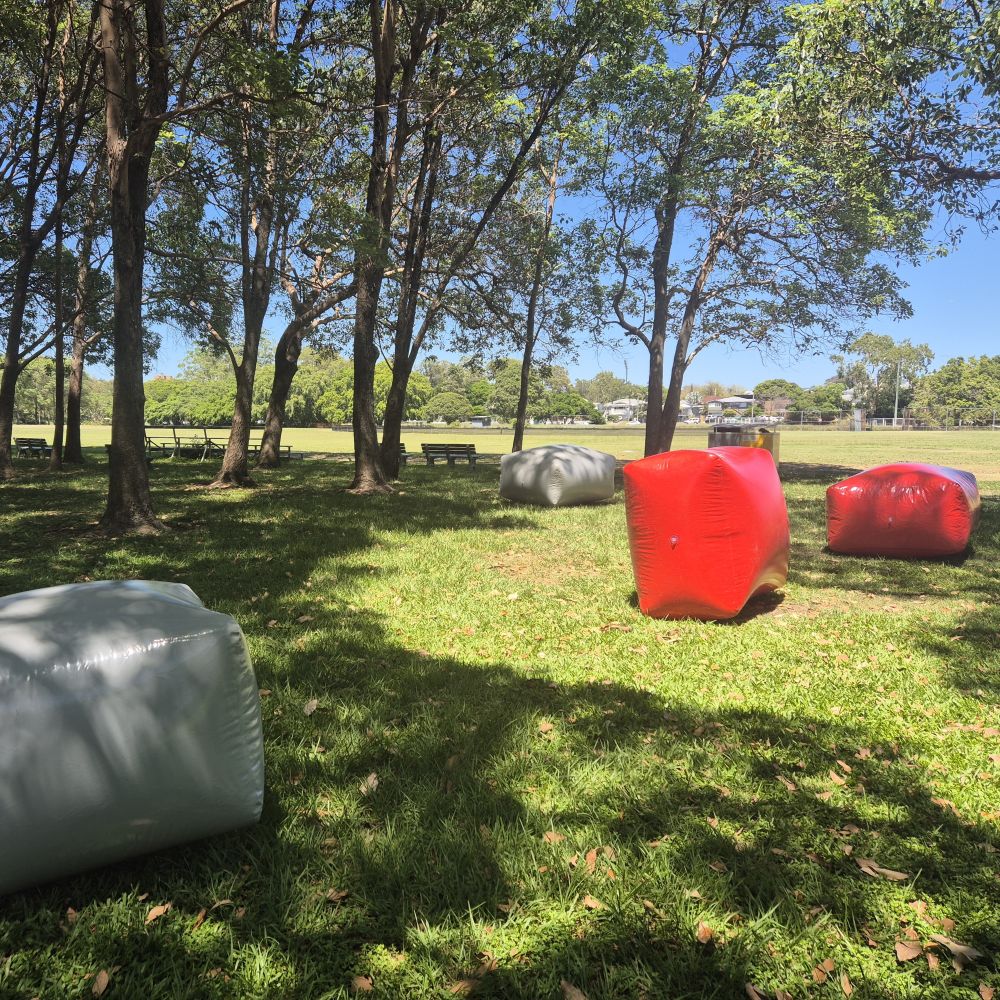 laser tag in the forest 