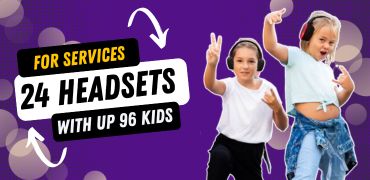 24 silent disco headsets